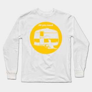 ALL YOU NEED A DOG A CARAVAN YELLOW2 Long Sleeve T-Shirt